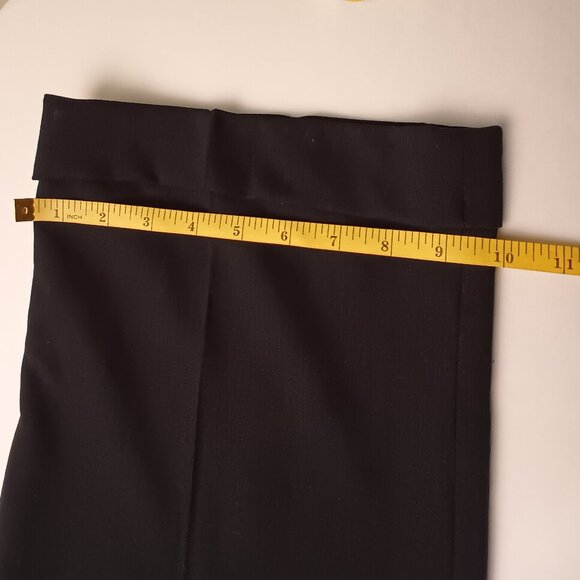 100% Wool Calvin Klein Trouser Pants Size 14 Lightweight High Rise Black Color - Picture 10 of 10
